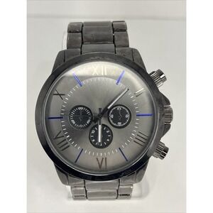 George Men's‎ Quartz Watch Gunmetal Tone Band- New Battery